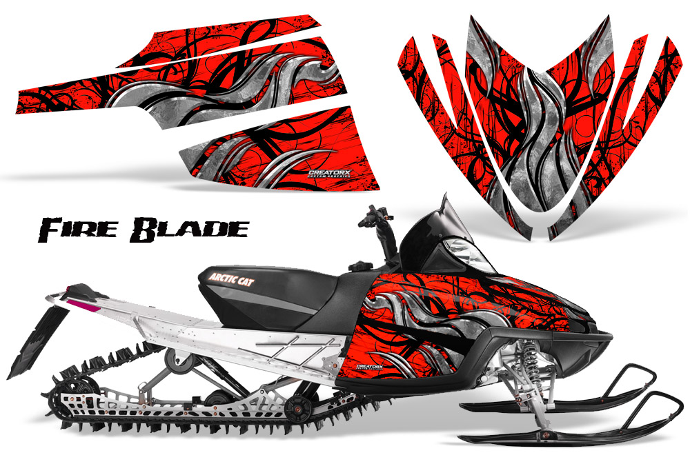 Arctic Cat M Series CrossFire Graphics Kit Fire Blade Black Red